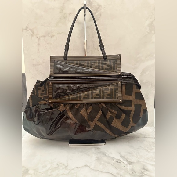 Vintage Fendi Tobacco Monogram 'To You' Convertible Clutch - Picture 1 of 15